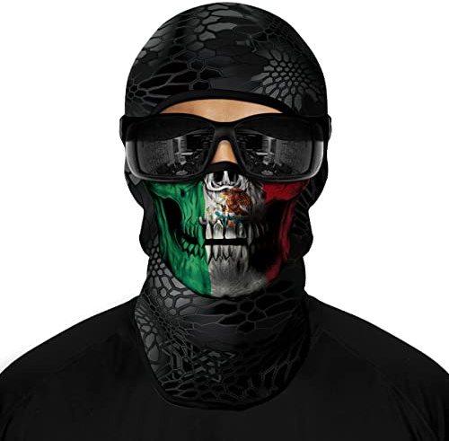 ShopINess 3D döskalle design dödskalle balaclava för vuxna, unisex, bikers, idrottare och utomhusaktiviteter, festivaler och halloween dödskalle