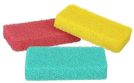 Set 3 spugne antigraffio colorate in silicone multicolore Pulizia di casa