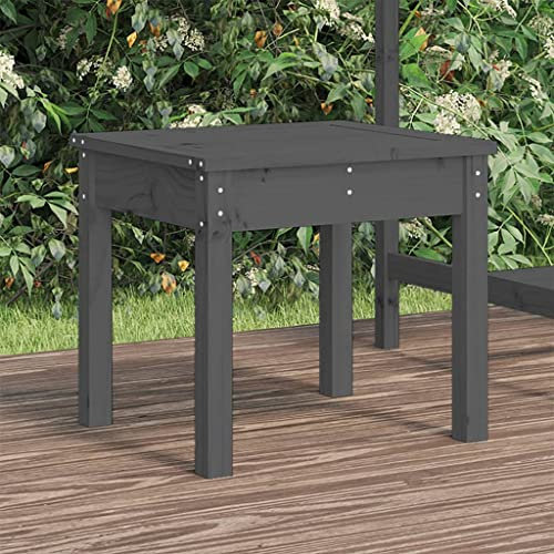 CIADAZ Gartenbank Grau 50x44x45 cm Massivholz Kiefer, Outdoor Bank, Parkbank, Garten Banken, Deko Bank, Gartenmöbel, Terrassenmöbel, Wetterfeste Bank - 823992