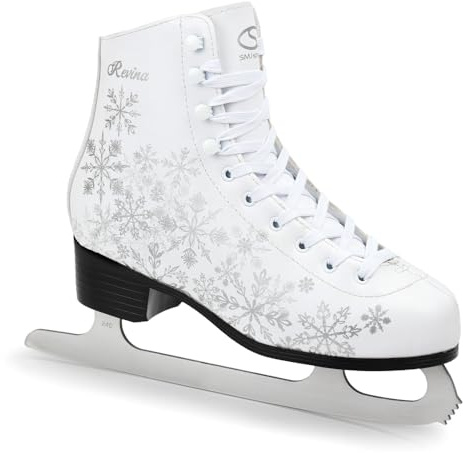 MADIVO SMJ Revina - Patines de hielo para mujer, patinaje artístico, clásico, color blanco, tallas 36, 37, 38, 39, 40, 41, 42, Blanco, 42 EU