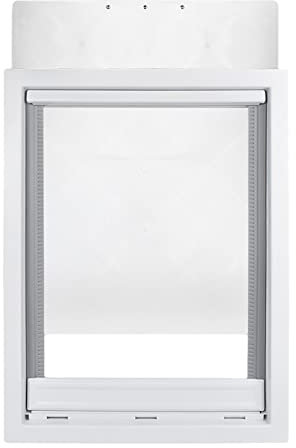 Large Magnetic Pet Flap Door for Extra Large Dogs Soft Transparent Flap Snap in Closing Panel Ideal for Interior and Exterior Doors White