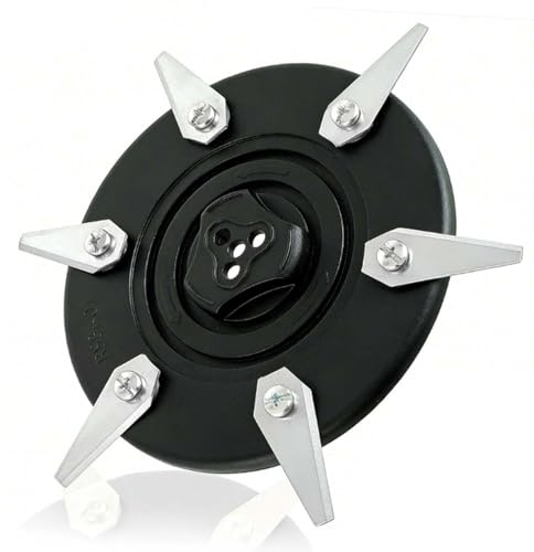 CDDCWZ (Upgrade) Messerteller + 6 Stück Edelstahl Klingen Kompatibel mit Bosch Indego XS300 S350 S400 S500 M700 S+350 S+400 S+500 M+700 Mähroboter Messerscheibe (Schwarz)