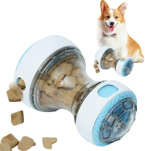 Veftsvy Juguetes Inteligentes para Perros Pelota de Comida para Perros Juguete Interactivo para Estimulación Mental, Ocupado de Cuatro Patas, Bola de Golosinas para Pequeño, Mediano y Grande (Blue)