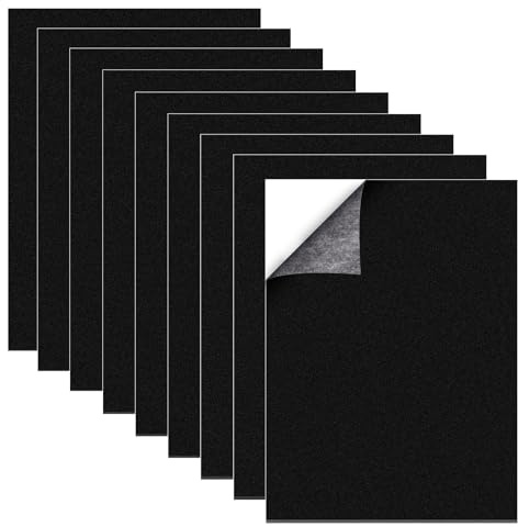 9 stycken skumgummi, självhäftande skumplatta, självhäftande 300 x 200 x 1/2/3 mm, EVA-skum, halkmatta, självhäftande platta, för hantverk, fotoramar, scrapbooking