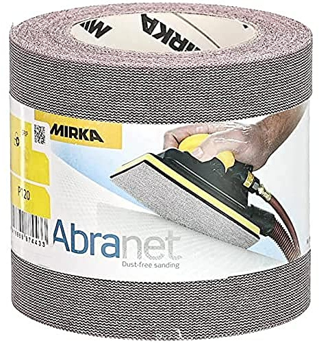 Mirka Abranet net abrasive roll 115 mm x 10 m with Hook & loop/Grit P120 / 1 roll/for sanding wood, filler, varnish, plastic / AE555F0180