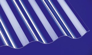 Polycarbonat Wellplatten Profilplatten Sinus 76/18 klar ohne Struktur 6000 x 1040 mm