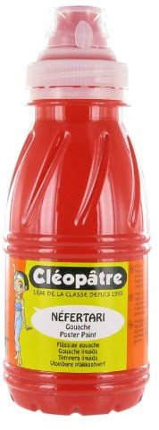 Cléopâtre -Peinture Gouache Néfertari Premium - Rouge vif - Flacon 250 ml
