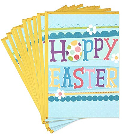 Hallmark Pack of Easter Cards, Hoppy Easter (10 Cards with Envelopes)
