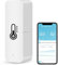 Molczov Termómetro higrómetro Inteligente WiFi, Sensor de Temperatura y Humedad Bluetooth para Interiores y Exteriores, aplicación de termómetro WiFi Alexa Remoto para el hogar. 1 Paquete.