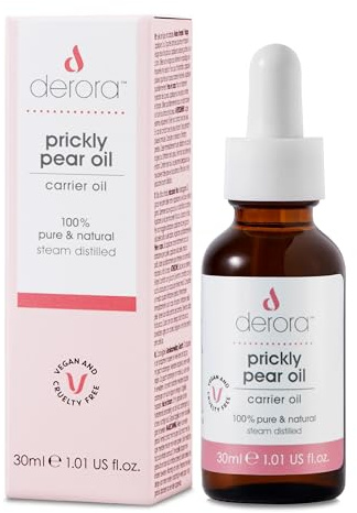 Derora Prickly Pear Seed Essential Oil | 100% Pure, Rejuvenating & Hydrating, Rich in Vitamin E | For Skin, Hair & Nails | Antioxidant & Anti-Inflammatory (30ml)