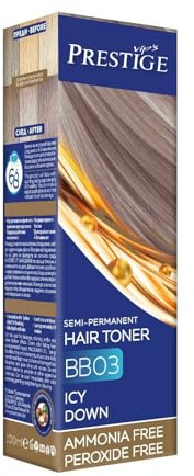 Vips Prestige | Tinte Pelo Semi Permanente y Toner Baño de Color Alba Helada 03 | tinte sin Amoniaco y Peróxido | Con Aceite de Oliva, de Macadamia y Aceite de Ricino | Matizador cabello rubio