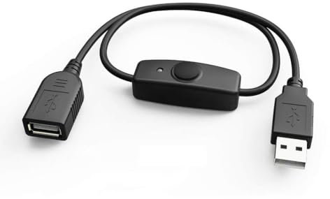 Yjcnelcr Cavo adattatore USB 2.0 Extender Cavo Per Registratore di Guida Lampada Da Tavolo LED Ventilatore USB Strisce LED Cavo Dati Per Modem Telefono