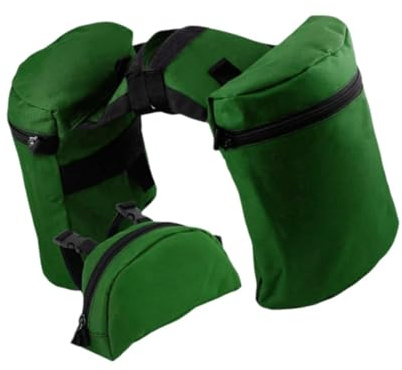 Harilla Set di Borse per Corna da Sella, Borsa da Sella per Cavalli, Borsa per Corna, Sport equestri all'aperto, Borse per Cavalli alla Moda, Regalo per Borse, Verde