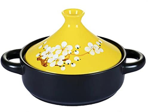 Pentola in ceramica fatta a mano per la casa pentole da cucina casalinga stufato casseruola 1,5 litri 20 cm