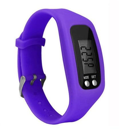 VALINK Schrittzähler-Uhr, LCD-Display, Schrittzähler, Smart-Armbanduhr, digitaler Schrittzähler, Lila