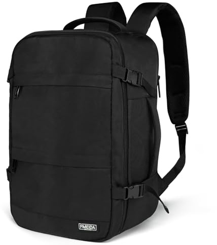 Fmeida Cabin Bags 40x20x25 for Ryanair Underseat Travel Backpack for Airplane Carry-ons Hand Luggage Bag Cabin Size Under Seat Cabin Bag for Men & Women, Black