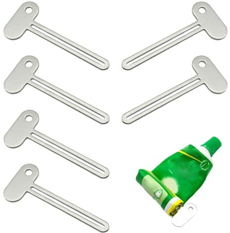 Eupneicu Metal Hose Squeezer [6 Pack], Stainless Steel Hose Squeezer, Hose Squeezer for All Hose, Toothpaste, Hairspray, Hand Cream, Cosmetics