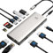 Minthouz USB C Docking Station,12 in 1 Triple Monitor USB C Hub für Dell HP Lenovo,Thunderbolt4 & 100W PD, 4K@144Hz DP+2×HDMI, 4×Type 3.0/2.0, Gigabit LAN, SD/TF Mini Dock für Win11/macOS13+Linux