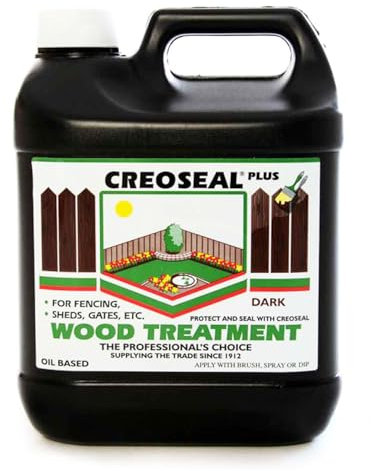Creoseal Creosote Substitute Dark 4L – Wood Preserver for Fences, Sheds & Outdoor Timber, Long-Lasting Weather Protection, Oil-Based Formula