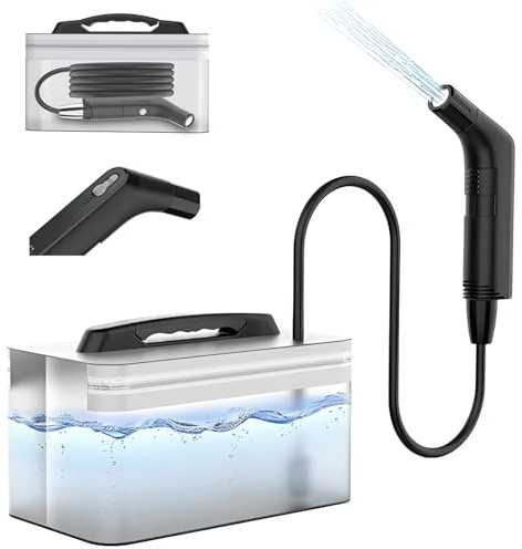 Bidé Portátil,Bidé Eléctrico,Pulverizador Eléctrico de Mano para Bidé,Bidet de Mano Pulverizador Kit,2.3L,Recargable,Ducha Aerosol limpio,Ideal para Viajes,Unisexo