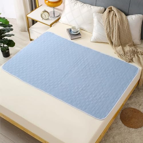 Odot Traverse Letto Riutilizzabili, Traverse Letto Incontinenza Impermeabile Tappetino Assorbente Anziani Materassino per Incontinenza Traspirante Morbide (Azzurro,200x230cm)