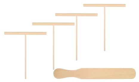 GALPADA Set di Utensili Cucina in Legno Rastrello e Spatola per Crepes, Strumenti Pratici e Portatili per Stendere Impasti e Cucinare Omelette in Modo Facile
