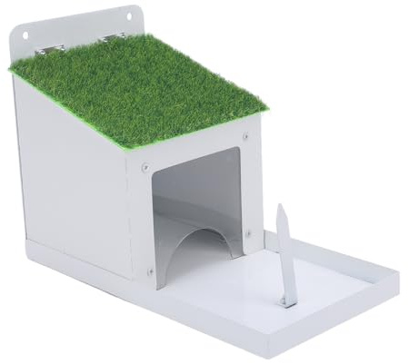 BAFOVY Alimentador de Ardillas para Exterior Casa de Alimentador de Ardillas de Hierro con Soporte para Mazorcas de Maíz Caja de Alimentación Montada en la Pared Tapa de Lluvia Soporte para árbol para