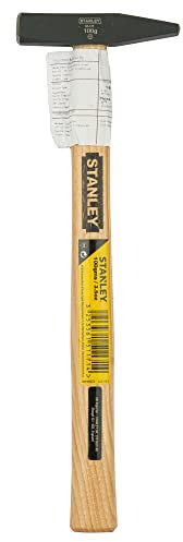 STANLEY Marteau de Serrurier Bois Tête en Acier Trempé et Manche en Frêne de Haute Qualité - Poids Tête 100 g 1-51-171