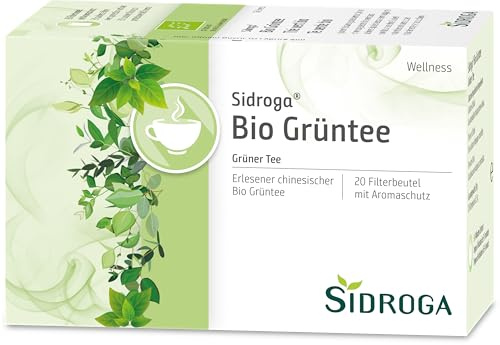 Sidroga Bio Grüntee: Feinster chinesischer grüner Tee, 20 Filterbeutel mit je 1,5 g
