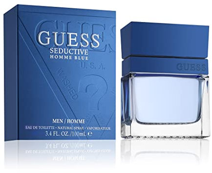 GUESS Seductive Blue, Eau de Toilette für Herren, Orientalisch-Holziger Duft, Frisch und Würzig, Lang Anhaltend, 100 ml