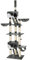 tectake Katzen Kratzbaum, Katzenbaum XXL, Kratzbaum deckenhoch, höhenverstellbar von 243-260cm, Kletterbaum mit Treppe, Höhle, Röhre, Liegemulde und Sisalsäule - grau/weiß