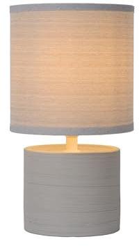 LUCIDE GREASBY - Tischlampe - Ø 14 cm - 1xE14 - Grau
