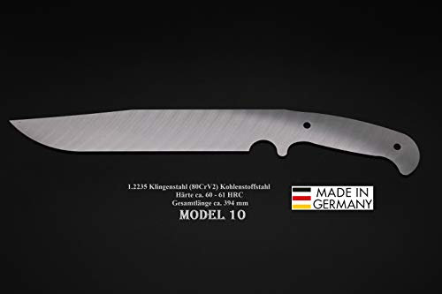 Rohling Messer Model 10 / 394mm Poliert / Stahl 1.2235 / Jagdmesser