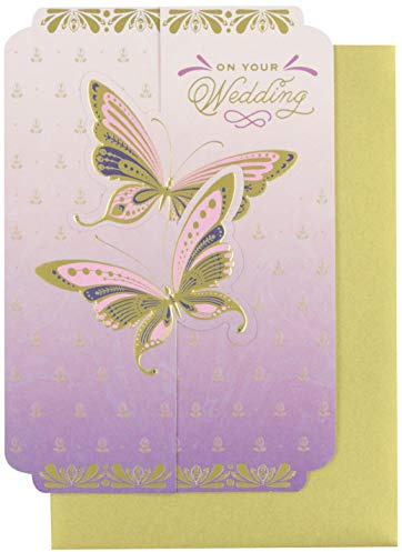 Hallmark Golden Thread Wedding Card (Butterflies)