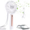 VKUSRA Portable Fan Handheld, Powerful Hand Fan Rechargeable with 4 Speeds & Built-in 2000mAh Battery, USB Desk Fan with Cellphone Stand & Adjustable Angle for Office Home Outdoor Traveling