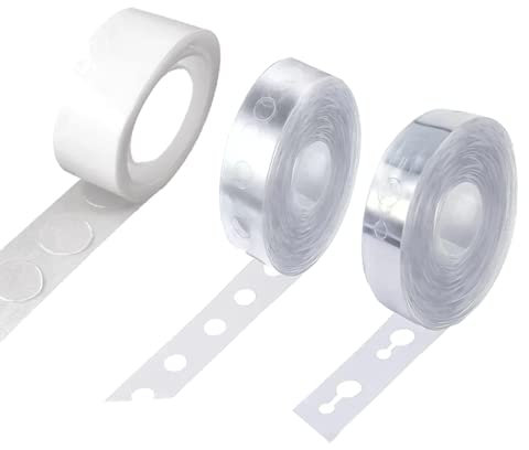 Ballon Girlande Streifen, 3 Rollen Ballonband Streifen, Doppelloch und Einzelloch Ballonband und Luftballons Klebepunkte, Ballongirlande Luftballon Girlande Kit, für Geburtstag, Hochzeit, Partydeko