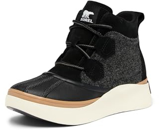 SOREL Women's Out N About lV Classic Waterproof Boot - Black, Chalk - 7.5