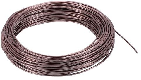 PATIKIL 2.5mm Bonsai Training Wire, 1 Roll Floral Wire Stems Anodized Aluminum Tree Wire 95 Feet Total for Gardening Branch Fixing, Brown