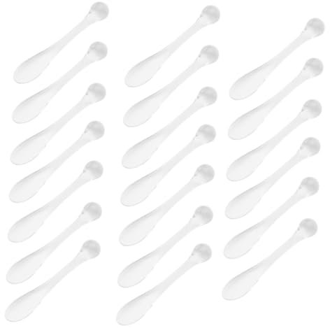 Beaupretty Set Da 20 Pezzi Cucchiai Per Crema Contorno Occhi e Maschera Viso in Lega Resistenti Stick Per Massaggio Occhi Doppia Estremità Per Migliorare Strumento Compatto Per Cura Della Pelle