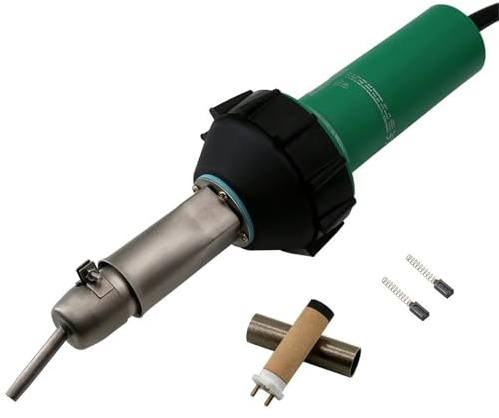 Soldador de plástico Pistola de soldadura de plástico de 1600 W, soplete de calor para láminas de PP/PE/PVC, tuberías, tanques, pisos, membranas...(Kits 1)