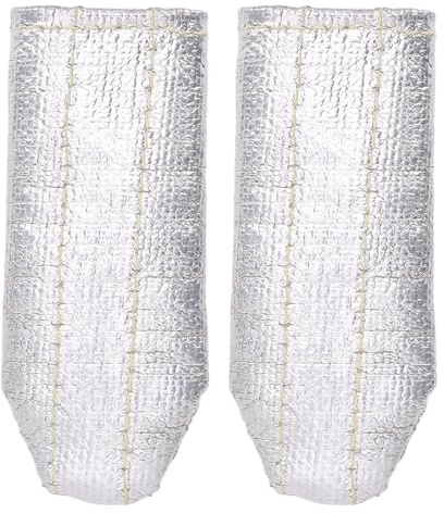 Garsent Fickstorlek TIG Svetsfinger Värmesköld, 2 St Aluminiumfolie Värmeisoleringsskydd för Svetsarhandskar, Unisex Svetsfingerskydd för industri- och Hobbybruk