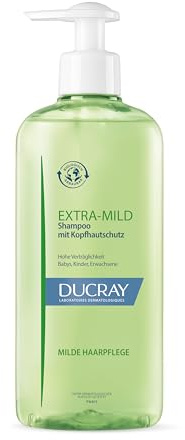 Ducray EXTRA-MILD, Kopfhautschutz Shampoo, dermatologische Haarpflege für Babys, Kinder und Erwachsene, besonders verträglich, klinisch getestet, 400 ml