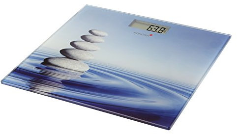 Korona 73540 Personenwaage MAYA- digital mit Bildmotiv Feng Shui Wasser-180kg Tragkraft-Hartglas