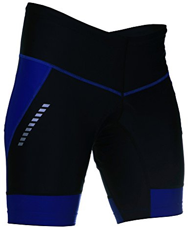 STANTEKS Radhose Kurz Fahrradhose Shorts ohne Träger Radlerhose mit Bike Pro-Air 3D Coolmax Sitzpolster Herren Damen Unisex Atmungsaktiv Reflektoren Thermo Leggings SR0070 (Schwarz-blau, XXL)