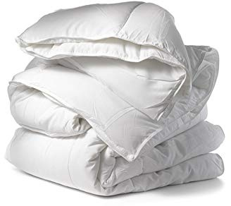 IlGruppone 2 Piumino Matrimoniali 4 Stagioni in Vera Piuma d’Oca 90/10 – 2 Piumini Unibili con Bottoni – Termoregolante e Traspirante – Raso di Cotone Bianco – Matrimoniale 250x200 cm