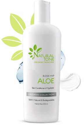 Natural Tone Organic Skincare Rosehip Aloe Lotion Skin Conditioner and Hydrator 236ml