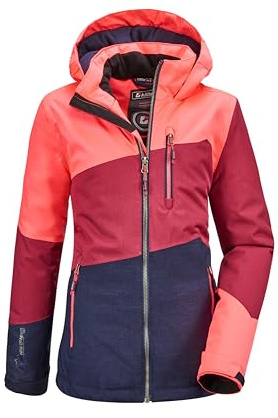 killtec Mädchen Lynge Grls Jckt B Funktionsjacke Mit Kapuze, neo-coral, 164