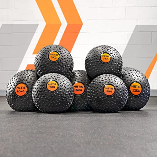 METIS Fitness Slam Ball - 3kg bis 30kg | Medizinball mit geringer Sprungkraft – Krafttraining (15kg)