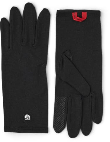 HESTRA Unisex Merino Wool Liner Long 5 Finger Handschuhe Schwarz 11