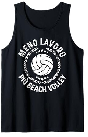 Beach Volley Frase Divertente Lavoro Canotta